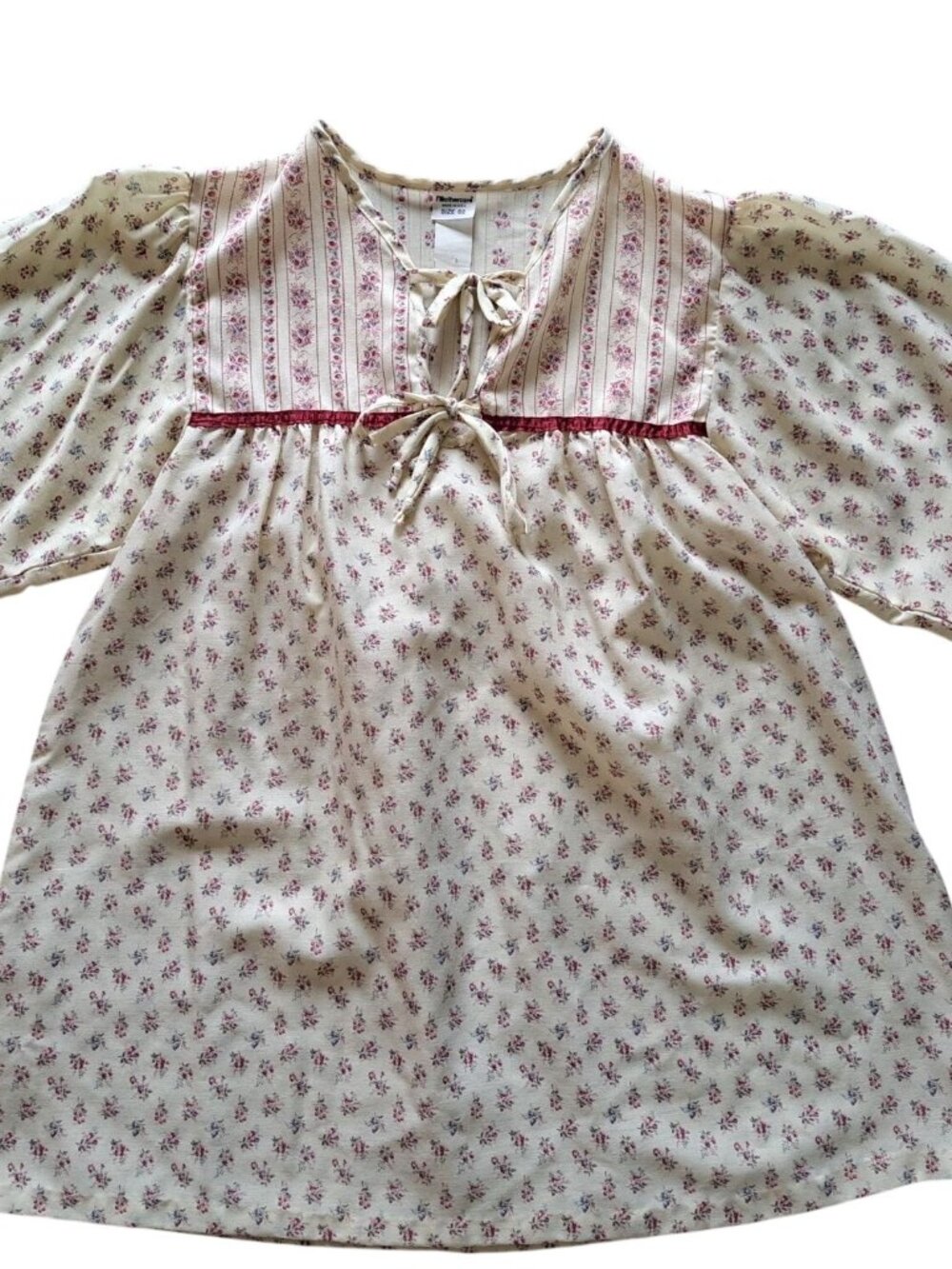 Mothercare 70's Maternity Floral Boho Blouse Top Medium Peasant Gypsy Festival